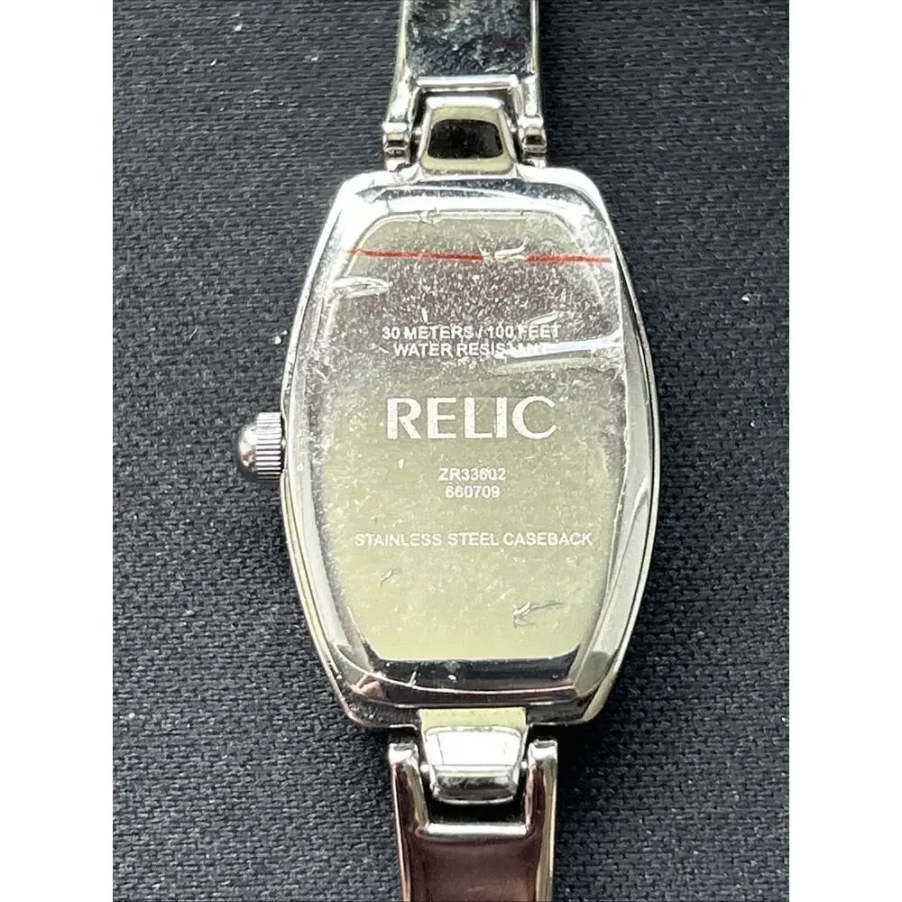 Relic Silver Tone Black Dial Women’s Quartz Watch